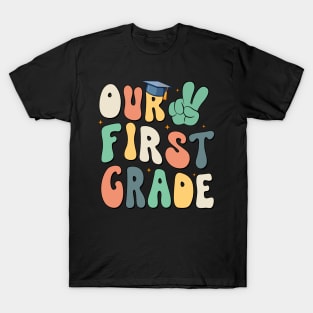 Peace Out First Grade Last Day of School Gift For Boys Girls Kids T-Shirt